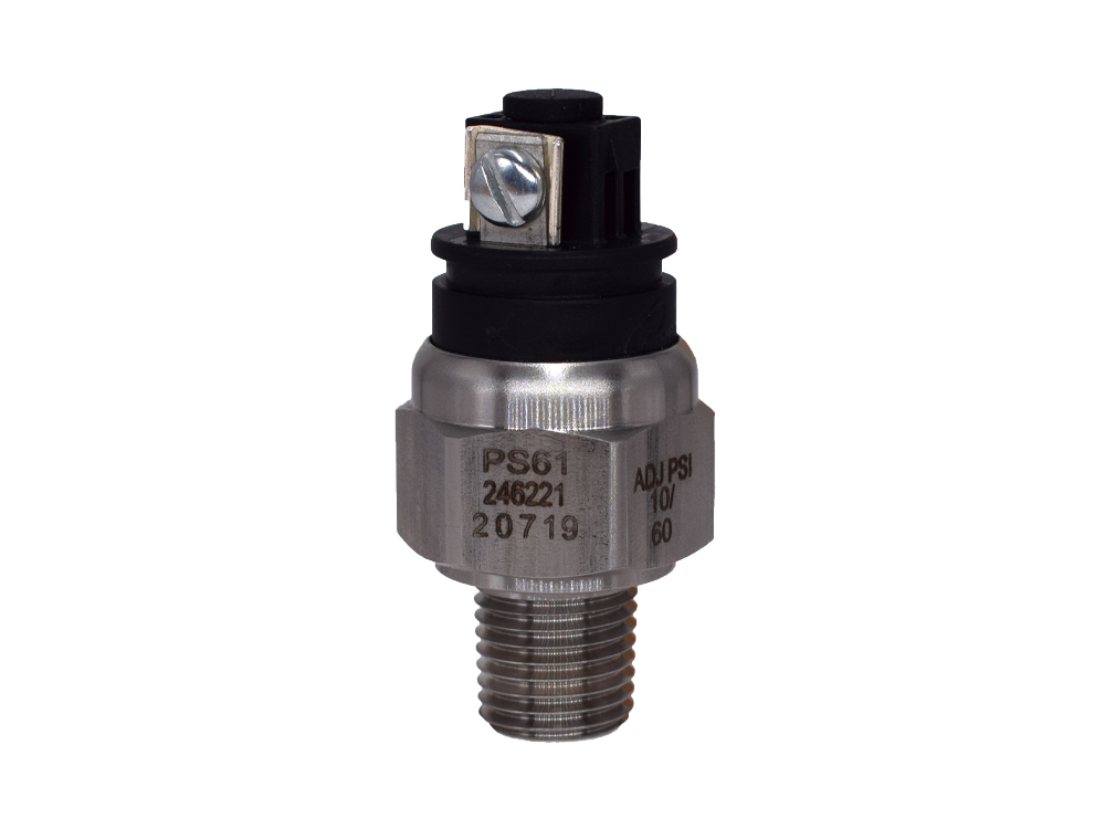 Gems PS61-60-4MSZ-A-CAB36 Series PS61 OEM Subminiature Pressure Switch 400-1350 psi Range Circuit 36 PVC Cable Pack of 10 SPST N.O 7/16-20 SAE Male Steel Fitting 